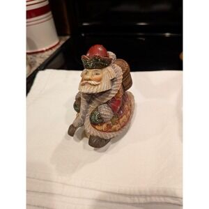 Hand-painted G. DeBrekht Santa Figurine from the Derevo Collection
